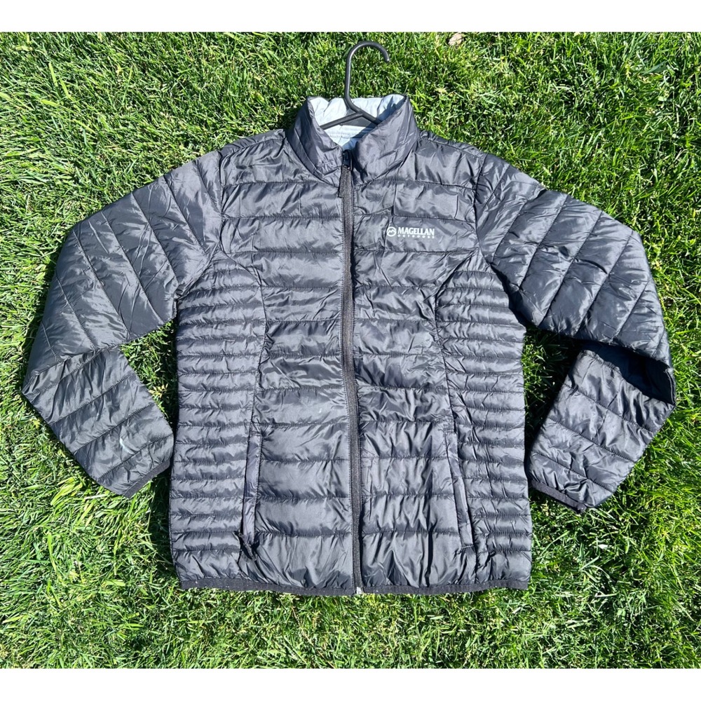 Magellan Outdoors Kids‎ XL 16 Black Water Resistant Quilted Puffer Jacket Coat